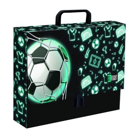 Teczka kartonowa na zatrzask Neon Football A4 czarny [mm:] 330x90 Unipap