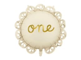 Balon foliowy pastylka z falbanką One, mix, 51,5x51,5 cm Partydeco (FB236)