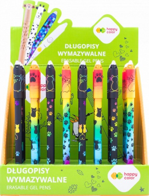 Długopis wymazywalny Miaow wkład niebieski 0,5mm Happy Color (HA 4120 01MA-3 KP40)