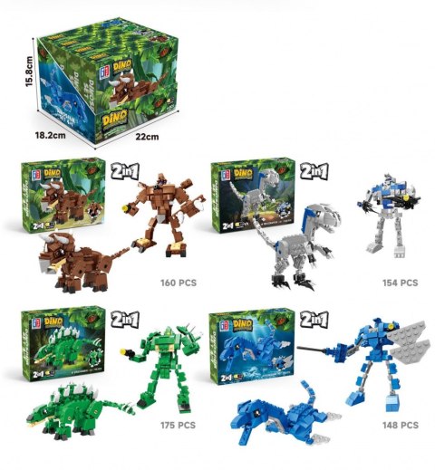 Klocki konstrukcyjne dinozaury 2w1 Lean (23565) Klocki konstrukcyjne dinozaury 2w1 Lean (23565)