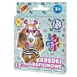 Kredki świecowe grafionowe 12 kol. Astrakids (316121010)