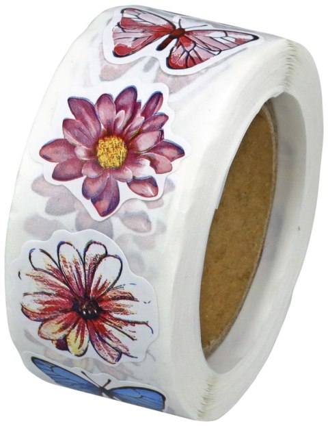 Naklejka (nalepka) Craft-Fun Series Wiosna-motyle, kwiaty Naklejki na rolce Titanum (25JT014)