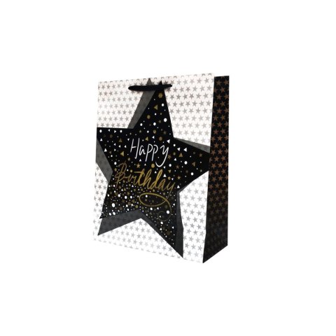 Torba prezentowa BIAŁO-CZARNA [mm:] 260x320x 105 Beniamin (0289)