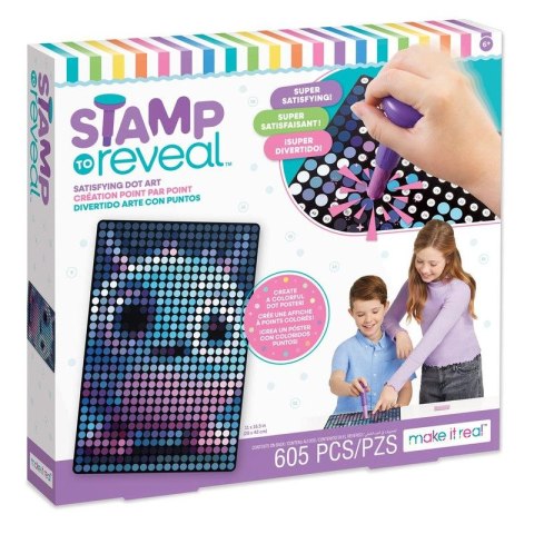 Zestaw kreatywny dla dzieci MAKE IT REAL Zestaw do kropkowania po numerach Puchaty Potworek Orbico Sp. Z O.o. (1475)