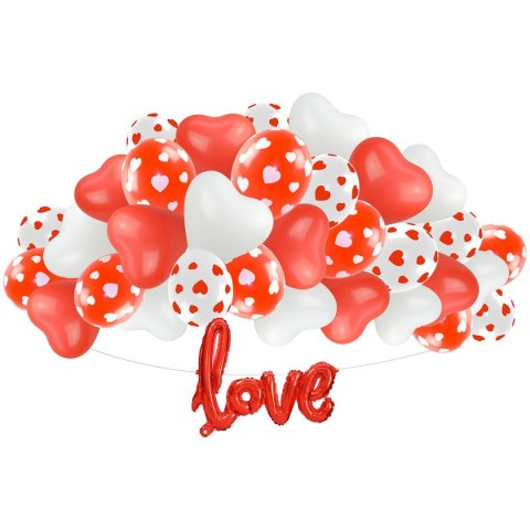 Balon gumowy Zestaw walentynkowy Love - 34 elementy mix Arpex (KB4291) Balon gumowy Zestaw walentynkowy Love - 34 elementy mix Arpex (KB4291)