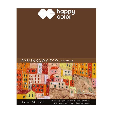 Blok rysunkowy rysunkowy eko młody artysta A4 szary 150g 25k Happy Color (HA 3715 2030-A25)