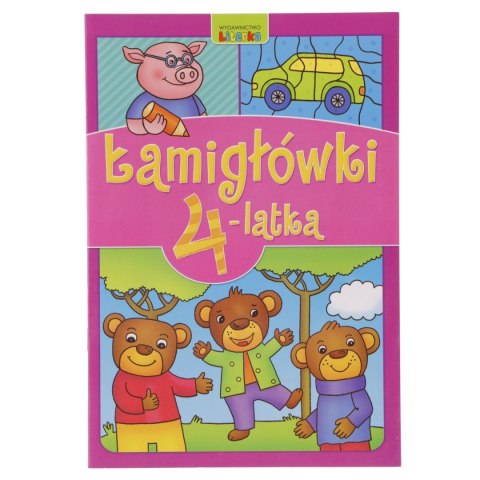 Książeczka edukacyjna Łamigłówki 4-latka Literka Książeczka edukacyjna Łamigłówki 4-latka Literka
