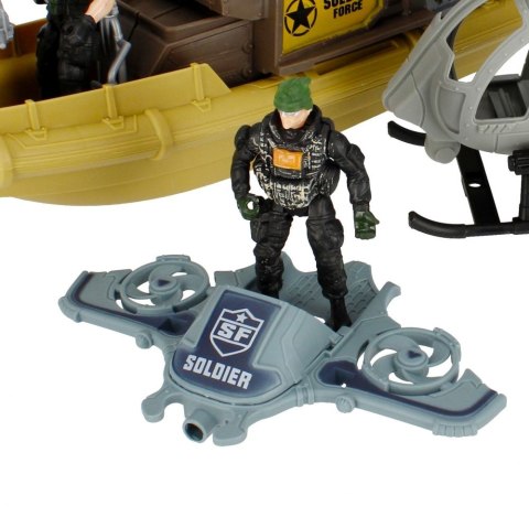 Motorówka wojskowa z akcesoriami i helikopterem Mega Creative (500258) Motorówka wojskowa z akcesoriami i helikopterem Mega Creative (500258)