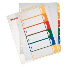 Przekładka numeryczna maxi A4 mix kolorów 6k 1-6 Esselte (100212)