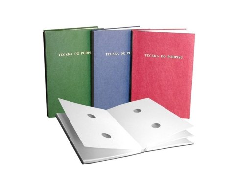 Teczka do podpisu A4 bordowy 15k. tektura Delfin