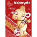 Kartka składana brokatowa walentynka B6 Kartka składana brokatowa walentynka B6