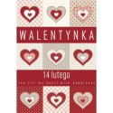 Kartka składana brokatowa walentynka B6 Kartka składana brokatowa walentynka B6