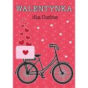 Kartka składana brokatowa walentynka B6 Kartka składana brokatowa walentynka B6
