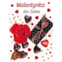 Kartka składana brokatowa walentynka B6 Kartka składana brokatowa walentynka B6