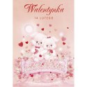 Kartka składana brokatowa walentynka B6 Kartka składana brokatowa walentynka B6
