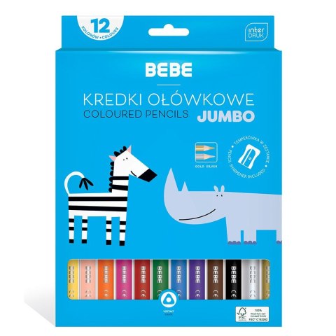 Kredki ołówkowe BB KIDS 12 kol JUMBO 5902277326669 12 kol. Bebe (FSC100%) Kredki ołówkowe BB KIDS 12 kol JUMBO 5902277326669 12 kol. Bebe (FSC100%)
