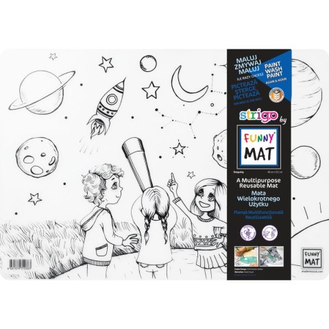 Podkład na biurko FUNNY MAT WHITE OBSERWACJA SFU1038 polipropylen PP [mm:] 335x480 Strigo (8681379310383)