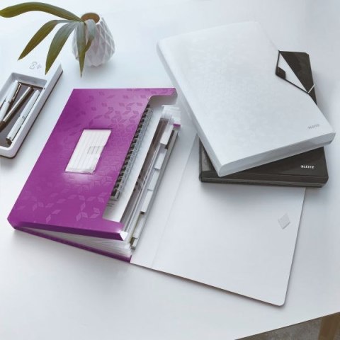 Teczka z przegródkami Wow 40 A4 kolor: fioletowy 6 przegródek [mm:] 254x330 Leitz (45890062)