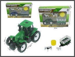 Traktor 16cm 3 przyczepy + akcesoria Hipo (H13608)