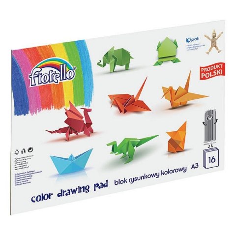 Blok rysunkowy A3 kolorowy 80g 16k Fiorello (150-1437)