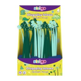 Długopis BABY DINOZAUR mix żelowy wkład niebieski 0,5mm Strigo (SSC237)