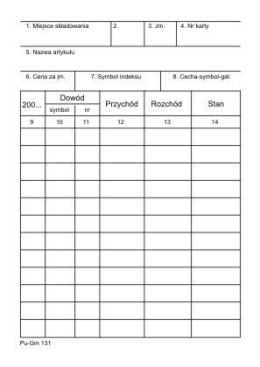 Druk kartonowy wywieszka magazynowa A6 A6 Stolgraf (M25)