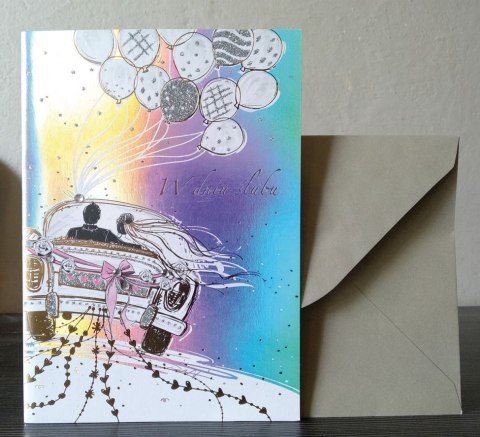 Kartka składana ślubny [mm:] 120x170 Avanti