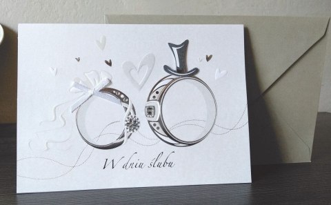 Kartka składana ślubny [mm:] 120x170 Avanti