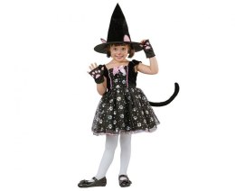 Kostium Kotek Czarownica (kapelusz, sukienka z ogonem, rękawiczki), rozm. 92/104 cm Godan (SL-CW92)