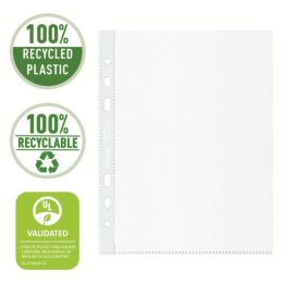 Koszulki na dokumenty Recycled groszkowe A5 kolor: bezbarwny typu U 70 mic. Esselte (627495)