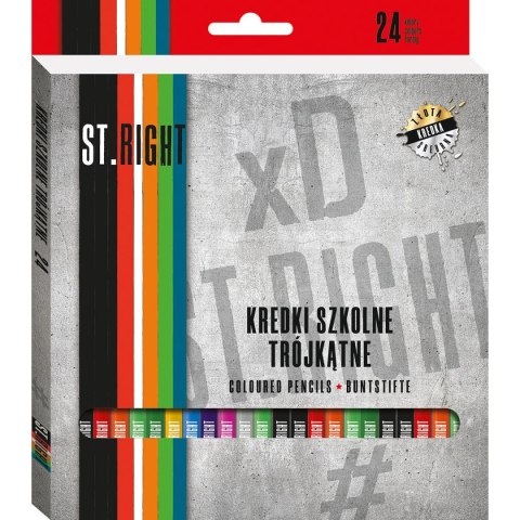 Kredki ołówkowe St.right 24 kol 18 cm 24 kol. St.Majewski (5903235633331) Kredki ołówkowe St.right 24 kol 18 cm 24 kol. St.Majewski (5903235633331)