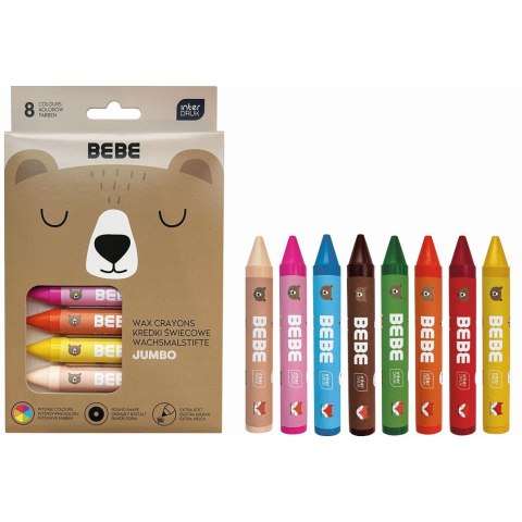 Kredki świecowe BB KIDS pastel jumbo 8 kol. Interdruk (8 kol)