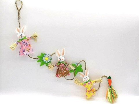 Ozdoba wielkanocna zawieszka zające 130cm Adar (236660)