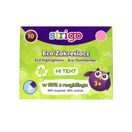 Zakreślacz HI-TEXT różowy jasny OBUDOWA EKOLOGICZNA Strigo (SSC225)