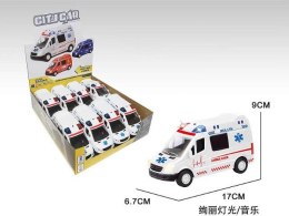 Ambulans światło i dźwięk, 17cm Bigtoys (BA3257)