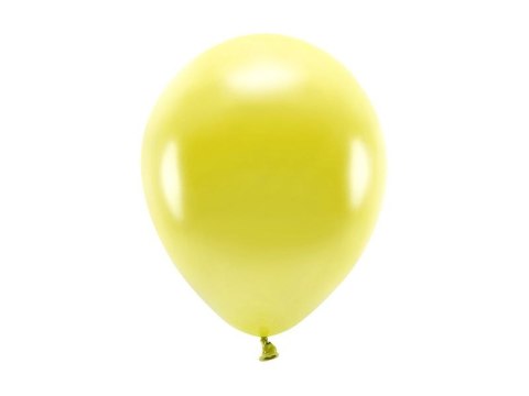 Balon gumowy Metalizowane Eco Balloons żółty 260mm Partydeco (ECO26M-084)
