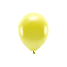 Balon gumowy Metalizowane Eco Balloons żółty 260mm Partydeco (ECO26M-084)