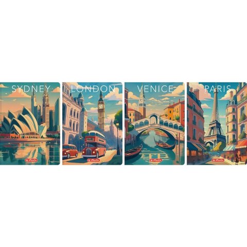 Brulion Retro City A5 96k. 70g krata Herlitz (400196840) Brulion Retro City A5 96k. 70g krata Herlitz (400196840)