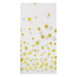 Obrus złote gwiazdki - biały PEVA [mm:] 1370x2740 Arpex (DO2677BIA)