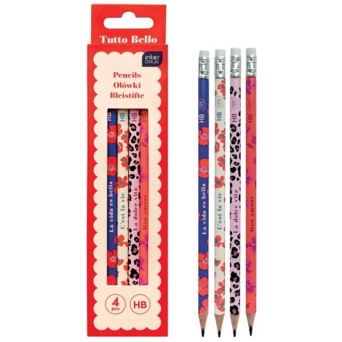 Ołówek TUTTO BELLO w pudełku HB Interdruk (4 szt)