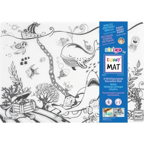 Podkład na biurko FUNNY MAT TRANSPARENT PODWODNY ŚWIAT sfu1102 polipropylen PP [mm:] 335x480 Strigo (8681379311021)