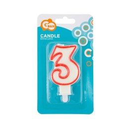 Świeczka urodzinowa CYFERKA Godan (NO200R/3)