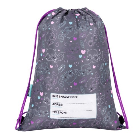 Worek na buty racoon 5903235663673 Bambino Worek na buty racoon 5903235663673 Bambino