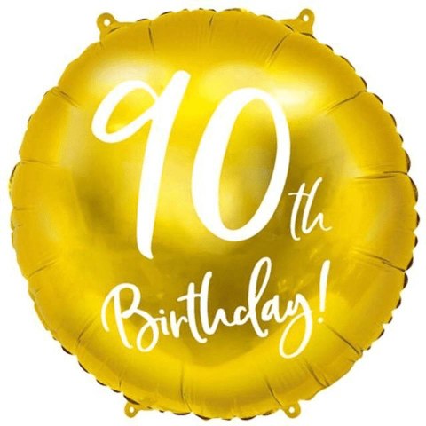Balon foliowy 90 urodziny, złoty 45 cm (18\\ 18cal Partydeco (FB24M-90-019) Balon foliowy 90 urodziny, złoty 45 cm (18\\ 18cal Partydeco (FB24M-90-019)