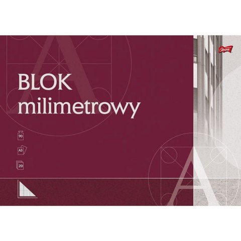 Blok milimetrowy A3 90g 20k St.Majewski Blok milimetrowy A3 90g 20k St.Majewski