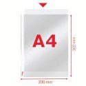 Koszulki na dokumenty krystaliczna krystaliczna A4 kolor: przezroczysty typu U 40 mic. Esselte (13089) Koszulki na dokumenty krystaliczna krystaliczna A4 kolor: przezroczysty typu U 40 mic. Esselte (13089)