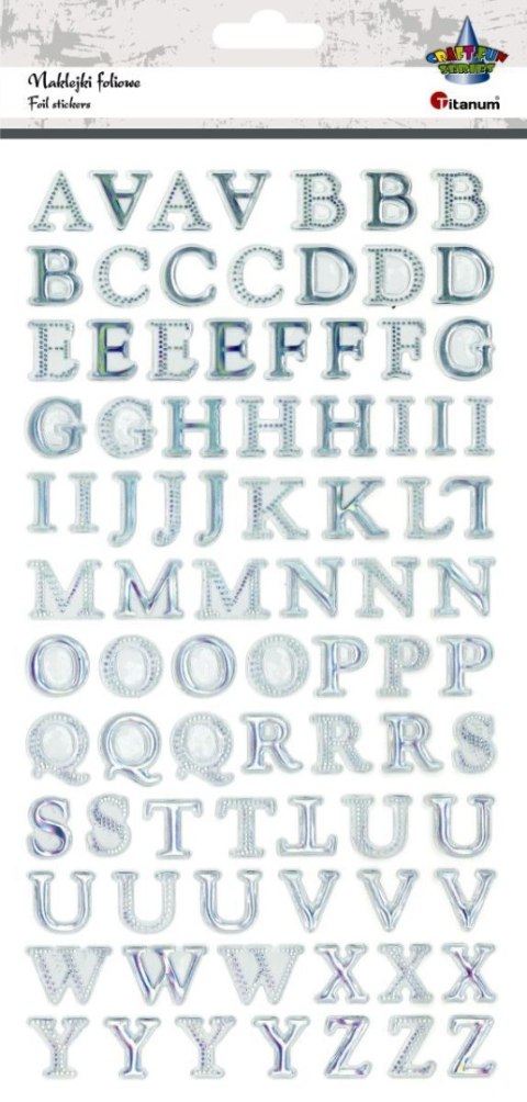 Naklejka (nalepka) Craft-Fun Series Alfabet Titanum (TCC-07)