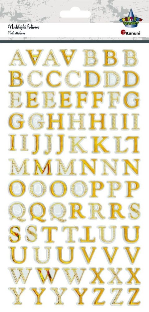 Naklejka (nalepka) Craft-Fun Series Alfabet złoty Titanum (TCC-02)