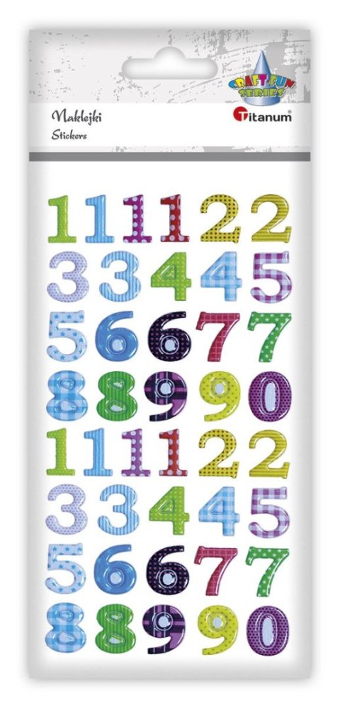 Naklejka (nalepka) Craft-Fun Series Cyfry wypukłe Titanum (JN-U013)