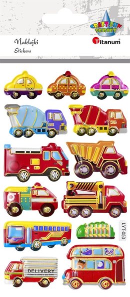 Naklejka (nalepka) Craft-Fun Series pojazdy miejskie wypukłe miękkie Titanum (LYT-053)